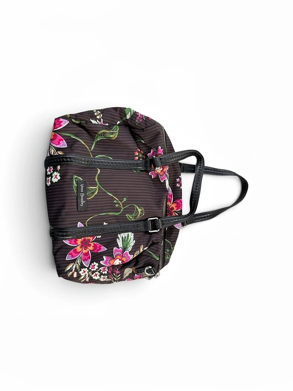 Vera Bradley Floral Print Backpack in Black & Pink